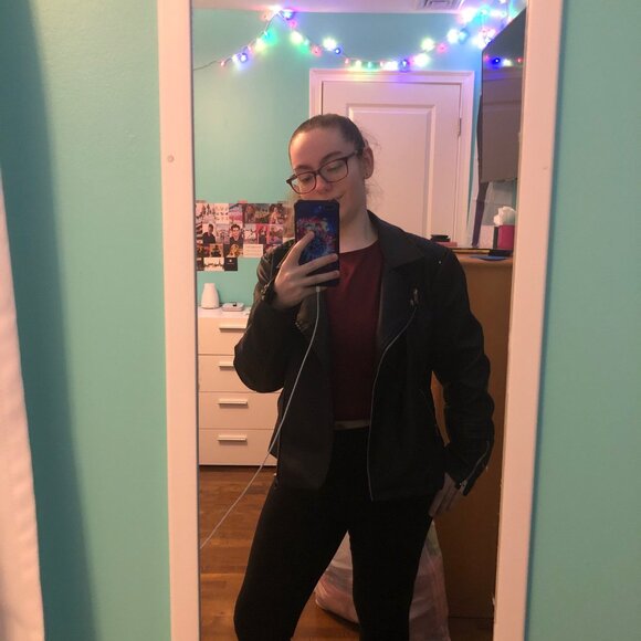 Fahsyee Faux Leather Jacket for Women - Picture 7 of 7